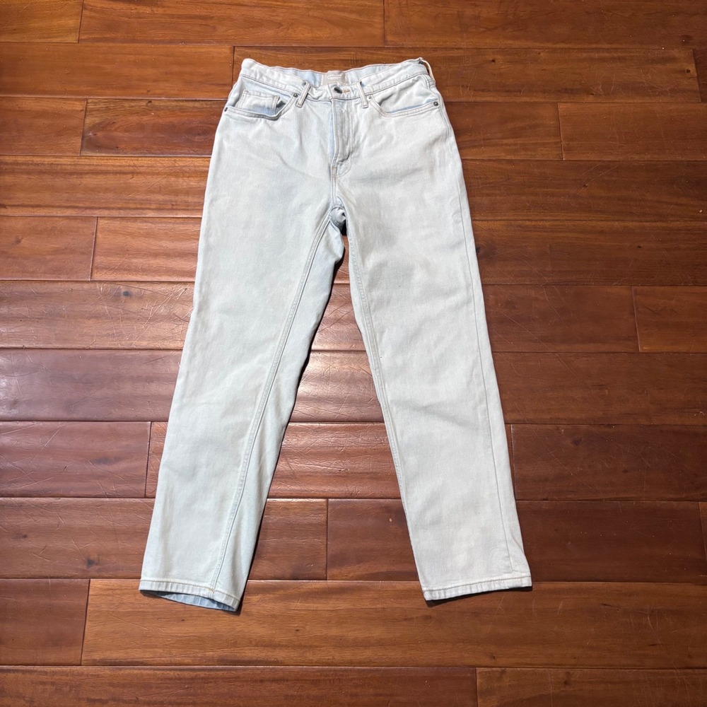 Everlane 90s Cheeky Jeans|Light Blue High Rise Rigid Denim Retro|‎ Sz 27R - Picture 2 of 7